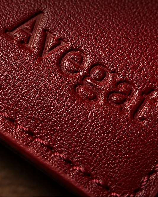 Genuine Leather Wallet - Avegat 02-R (Passion Red)