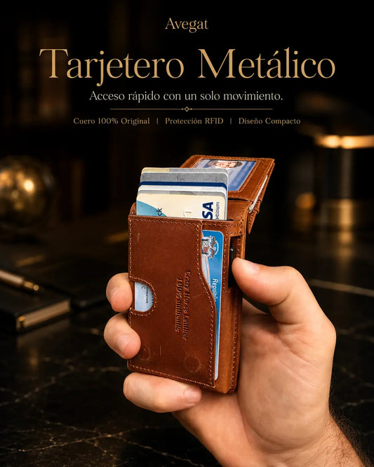 Billetera de Cuero Original - Avegat 05-M02 (Salmón Moderno)