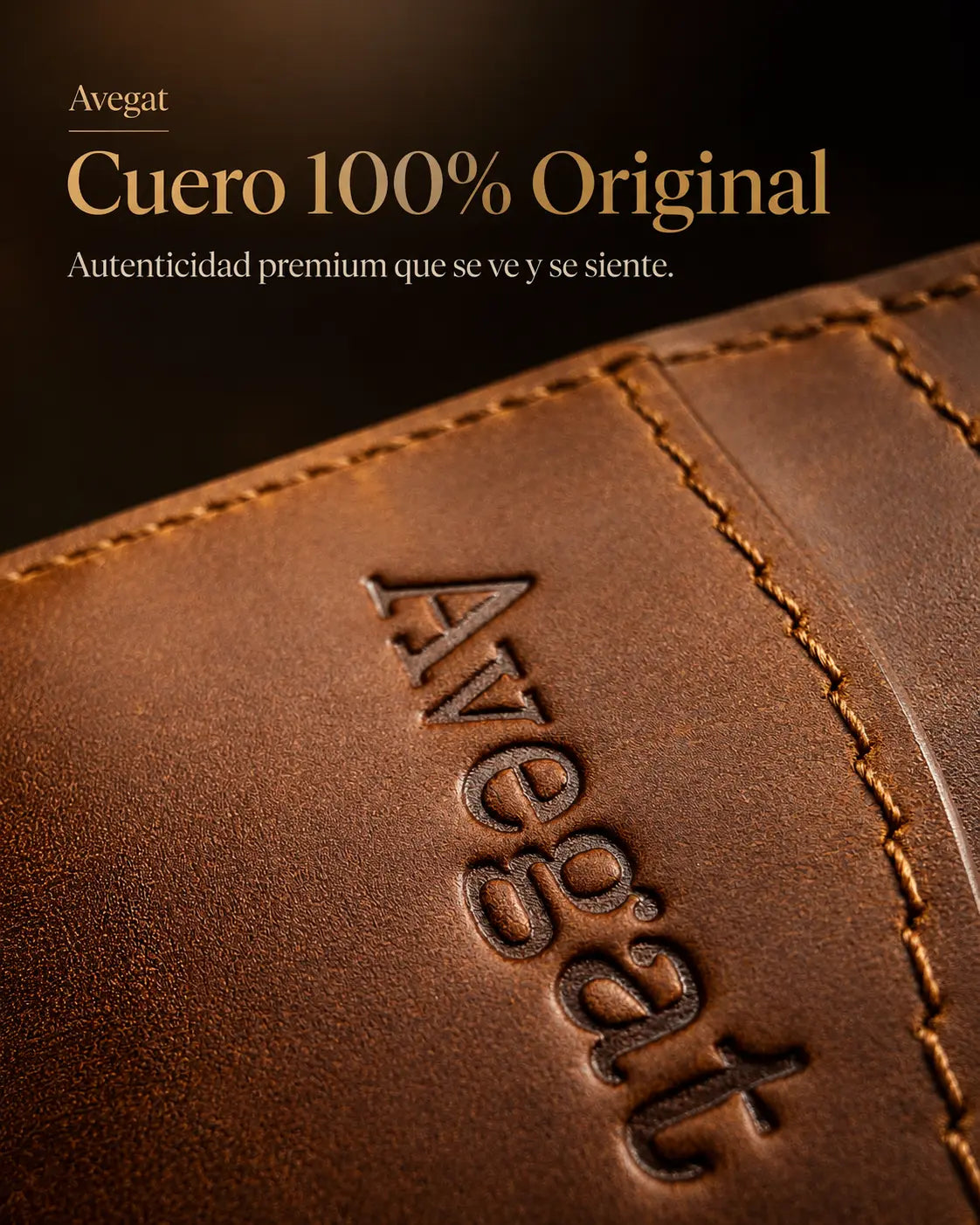 Billetera de Cuero Original - Avegat 05-M02 (Salmón Moderno)