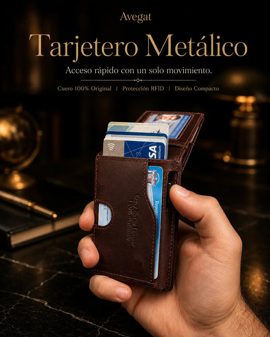 Billetera de Cuero Original - Avegat 05-M (Marrón Clásico)