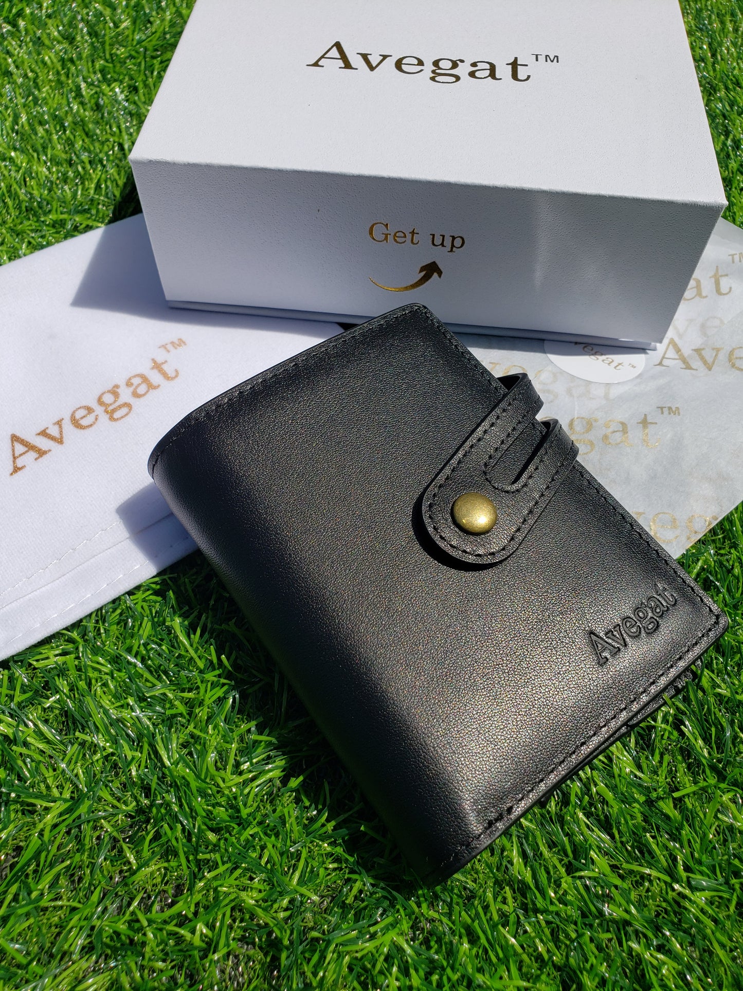 Billetera de Cuero Original - Avegat 02-N (Negro Elegante)