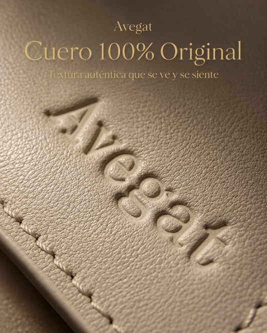Billetera de Cuero Original - Avegat 02-C (Crema Clásico)