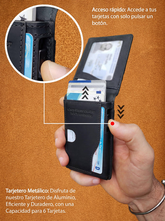 Billetera de Cuero Original - Avegat 03-N (Negro Elegante)