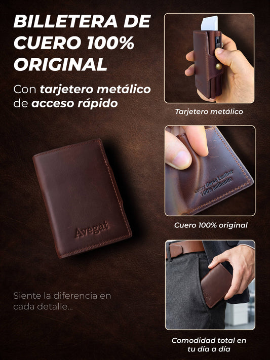 Genuine Leather Wallet - Avegat 01-M (Classic Brown)