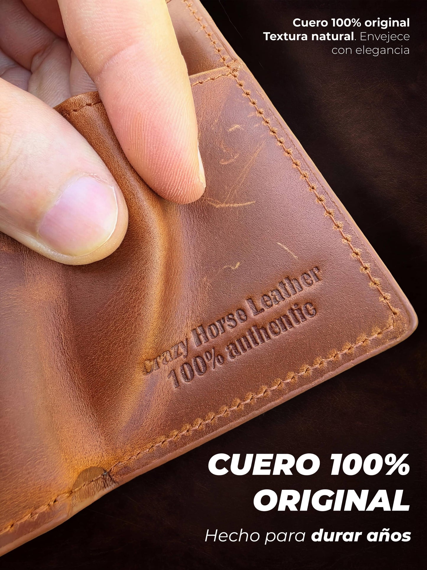 Billetera de Cuero Original - Avegat 01-M02 (Salmón Moderno)