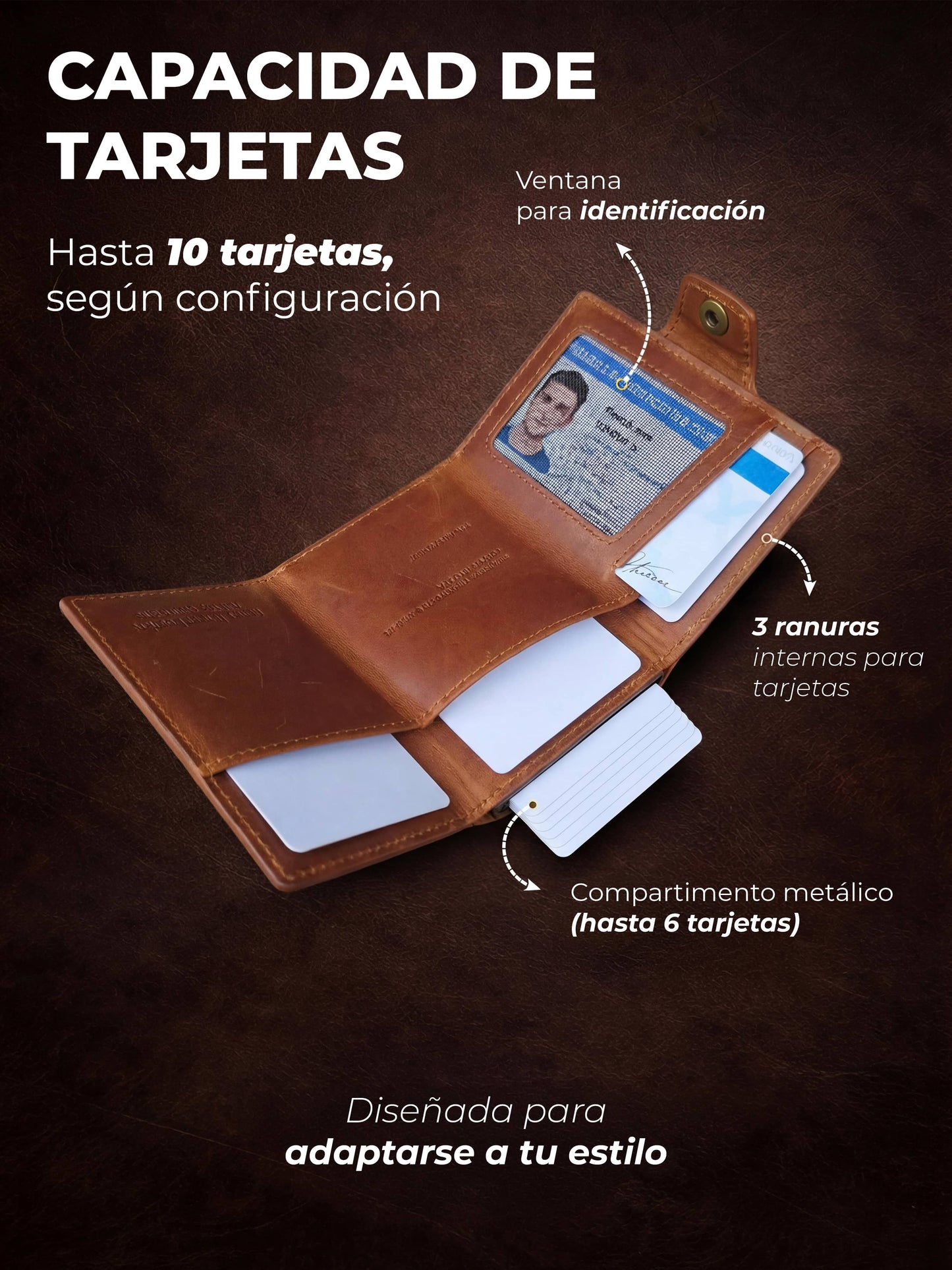 Billetera de Cuero Original - Avegat 01-M02 (Salmón Moderno)